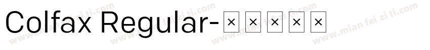 Colfax Regular字体转换